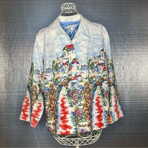 Coldwater Creek Artsy Scenic City Blazer